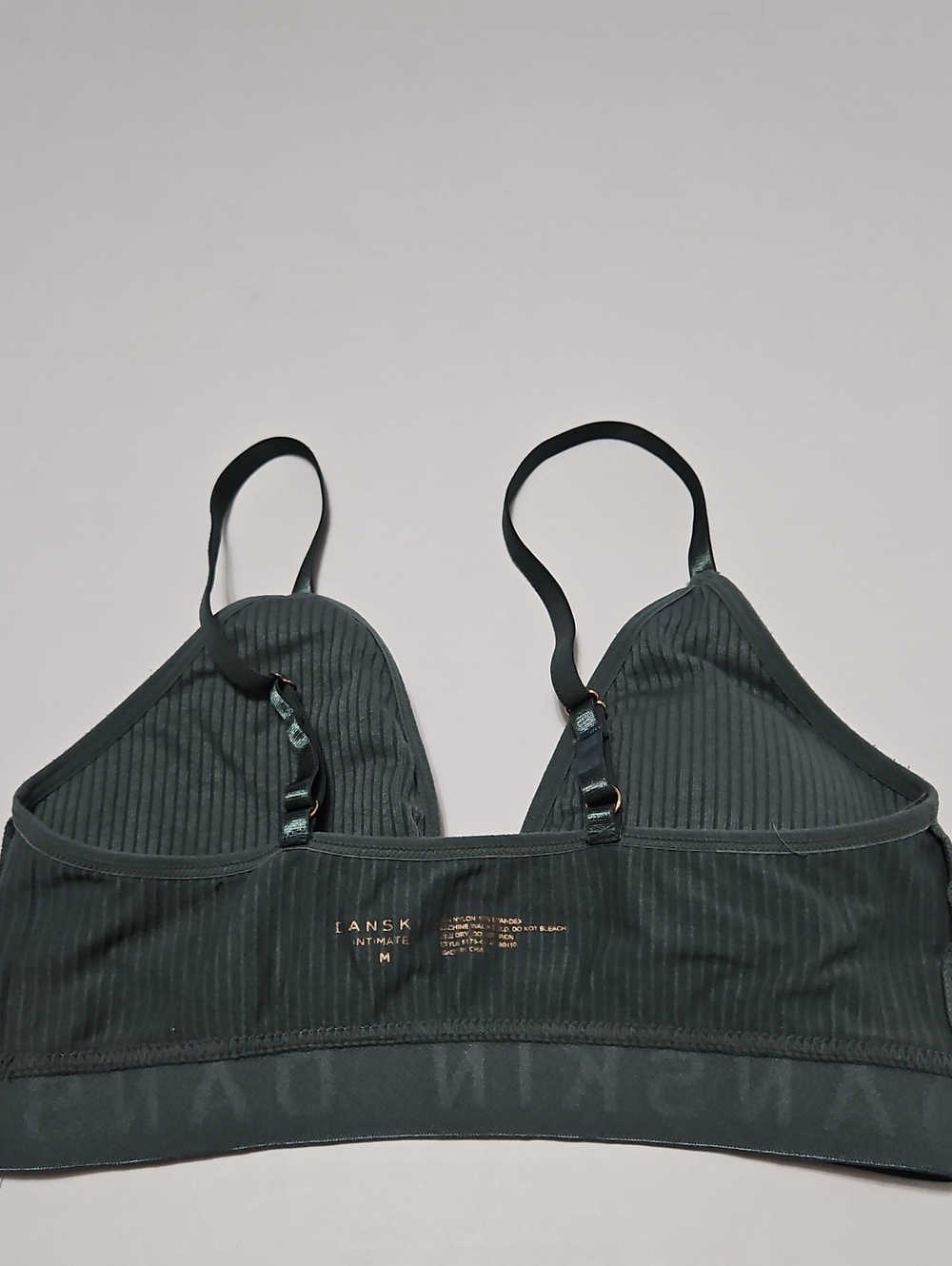 Danskin Ribbed Triangle Bralette — Deep Teal - Picture 4 of 7